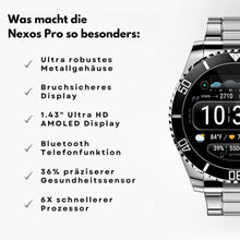Lade das Bild in den Galerie-Viewer, Nexos Pro Smartwatch - Unzerstörbare Gesundheitsuhr (2025)