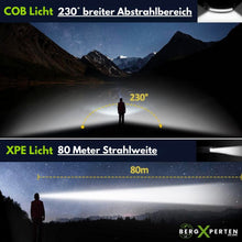 Lade das Bild in den Galerie-Viewer, PROFI 350 - 2 IN 1 LED Stirnlampe - Das Original