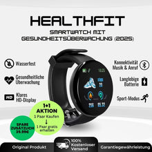 Lade das Bild in den Galerie-Viewer, HealthFit - Gesundheits u.-Fitness-Smartwatch (2025) - Sonderaktion 1+1 Gratis
