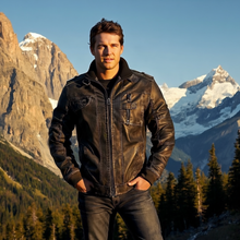 Lade das Bild in den Galerie-Viewer, Stallone - Hochwertige Lederjacke