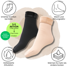 Lade das Bild in den Galerie-Viewer, 1+1 GratisAktion - Comfysocks Thermosocken - Unisex Einheitsgröße - für warme Fußmomente