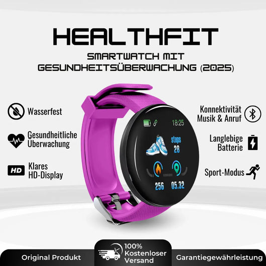 HealthFit - Gesundheits u.-Fitness-Smartwatch (2025)
