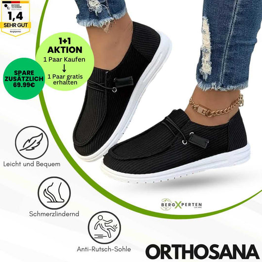OrthoSana - orthopädische schmerzlindernde Freizeitschuhe für Damen - Sonderaktion 1+1 Gratis