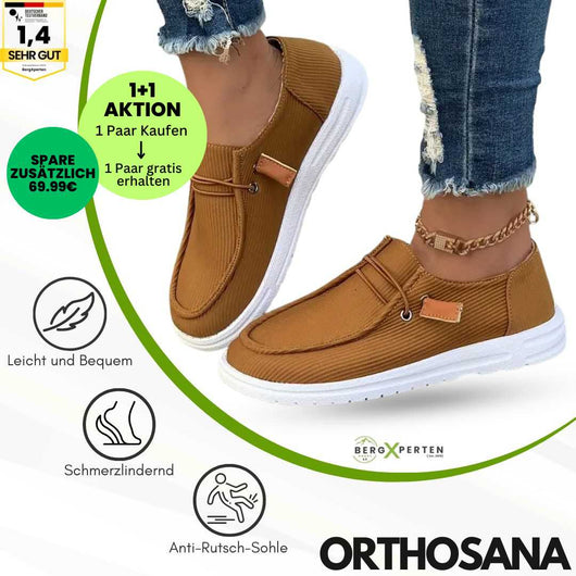 OrthoSana - orthopädische schmerzlindernde Freizeitschuhe für Damen - Sonderaktion 1+1 Gratis