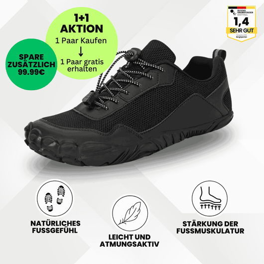 EarthWalk - orthopädischer & wasserdichter Barfußschuh für Herbst und Winter - Sonderaktion 1+1 Gratis