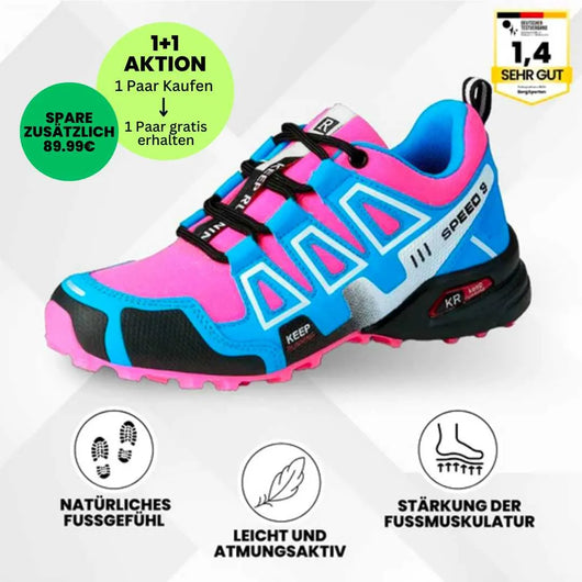 OrthoTrekking - ergonomische schmerzlindernde Trekking u.- Wanderschuhe - (1+1  Gratis)