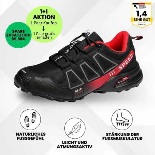 OrthoTrekking - ergonomische schmerzlindernde Trekking u.- Wanderschuhe - (1+1  Gratis)