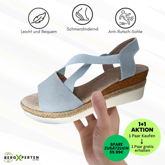 OrthoStella - ergonomische schmerzlindernde Sandalen für Damen - Sonderaktion 1+1 Gratis