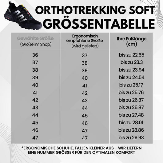 OrthoTrekking Soft - extrem bequeme & schmerzlindernde Trekking u.- Wanderschuhe - UltraSoft - Sonderaktion 1+1 Gratis
