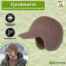 Lade das Bild in den Galerie-Viewer, Fjordwarm – Skandinavische Wintermütze mit Ohrenschutz (Unisex-Einheitsgröße)
