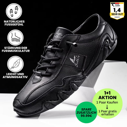 Ibex - ergonomischer, schmerzlindernder & wasserdichter Leder-Barfußschuh - Sonderaktion 1+1 Gratis