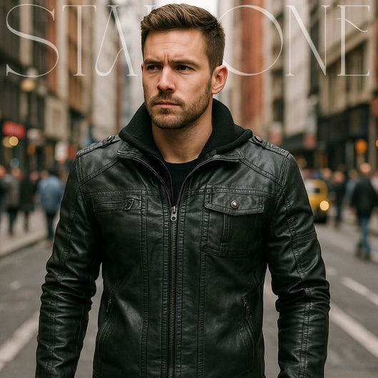 Stallone - Hochwertige Lederjacke